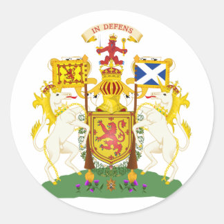 Schottlands Offizielles Wappen-Heraltrockenzeichen Runder Aufkleber