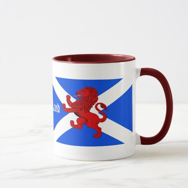Schottlands Rampant-Löwe, St. Andrews-Flagge Tasse (Rechts)