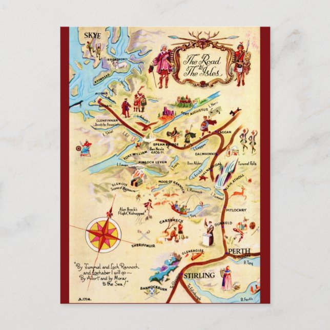 Schottland's Road to the Isles Postcard Postkarte (Vorderseite)