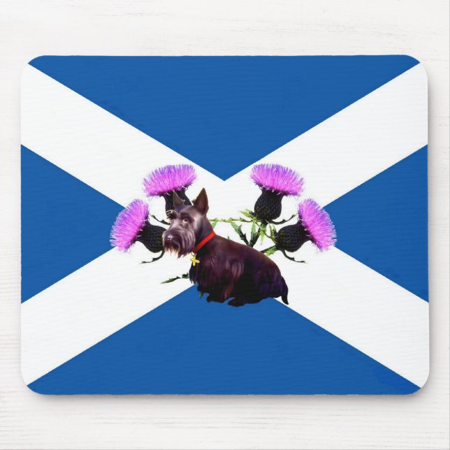 Schottlands schottischer Terrier und Thistles Mousepad (Vorne)