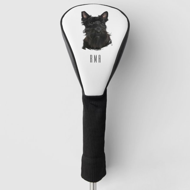 Schotty Hund Golf Headcover (Vorderseite)