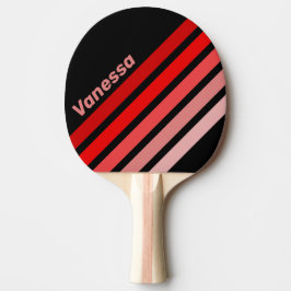 Schräg verlaufende Streifen in schwindendem Rot mi Tischtennis Schläger
