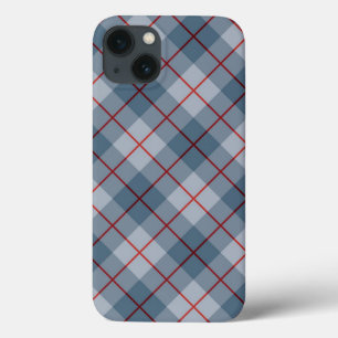 Schräger karierter Blau-Roter Streifen Case-Mate iPhone Hülle