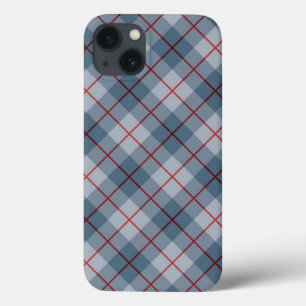 Schräger karierter Blau-Roter Streifen Case-Mate iPhone Hülle