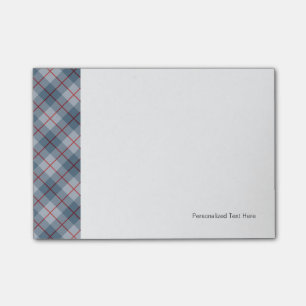 Schräger karierter Blau-Roter Streifen Post-it Klebezettel