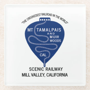 Schrägste Eisenbahn Mt Tamalpais Glasuntersetzer