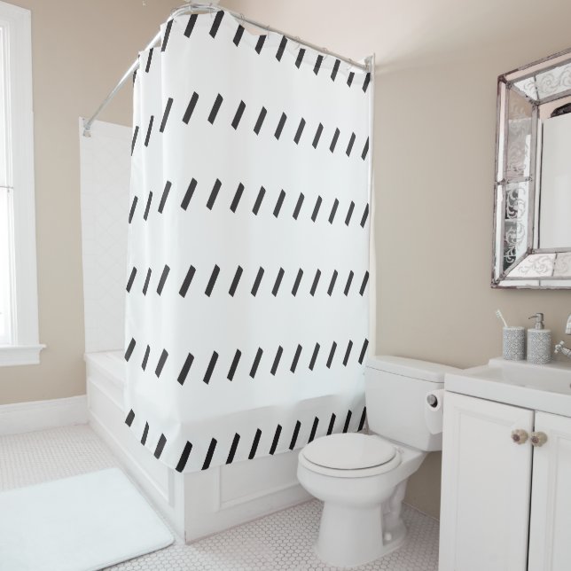 Schrägstrichmuster Duschvorhang (Beispiel)