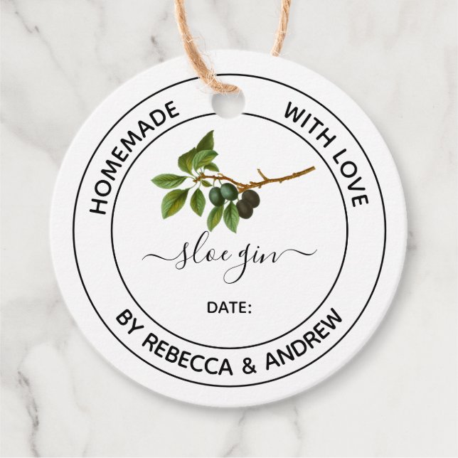 Schrägverstärkerfarbe mit Vintager Abbildung C Geschenkanhänger (Vorderseite)