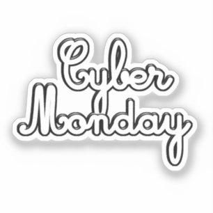 Schrappbuch CYBER MONDAY Aufkleber