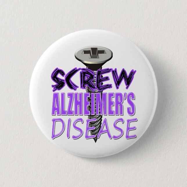 Schrauben-Alzheimerkrankheit Button (Vorderseite)