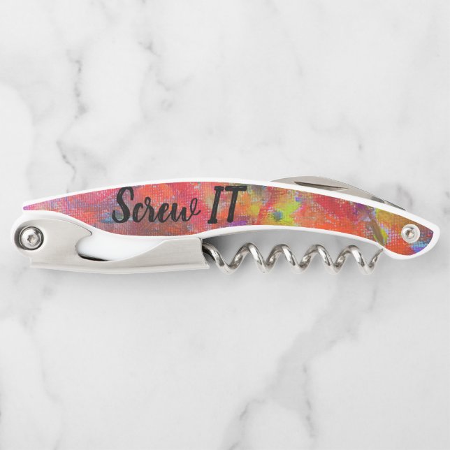 "Schrauben Sie ES" Korkenzieher (Vorderseite)