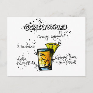 Schraubendreher Cocktail Rezept Postkarte