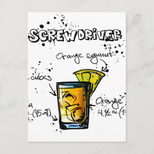 Schraubendreher Cocktail Rezept Postkarte