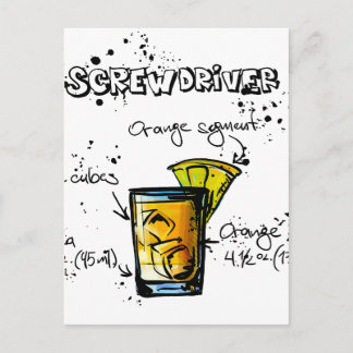 Schraubendreher Cocktail Rezept Postkarte