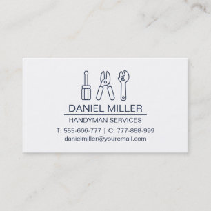 Schraubendreher Drahtschneider Kontur Handyman Visitenkarte