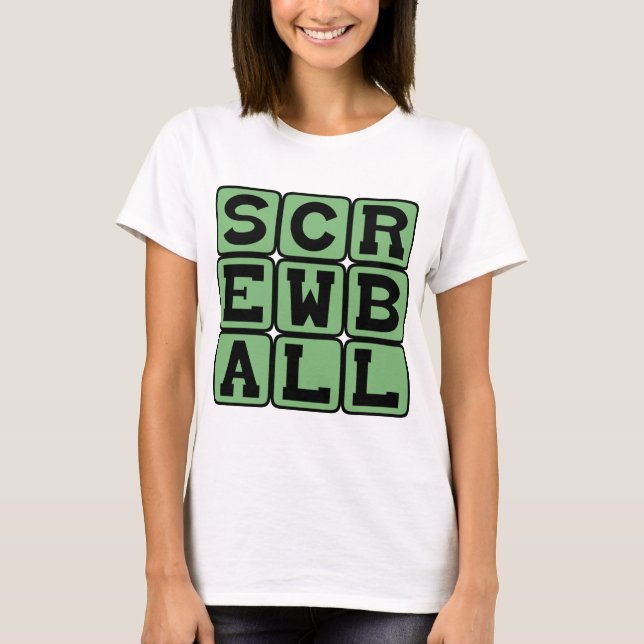 Schraubenkugel, Art der Pitch oder Komödie T-Shirt (Vorderseite)