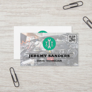 Schraubenschlüssel   Auto   Motor Bay   QR-Code Visitenkarte