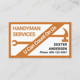 Schraubenschlüssel Hammer Handwerker Reparatur Rah Visitenkarte