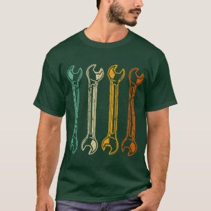 Schraubenschlüssel Retro-Automechaniker Heimwerker T-Shirt