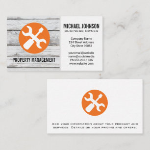 Schraubenzieher   Holz Visitenkarte