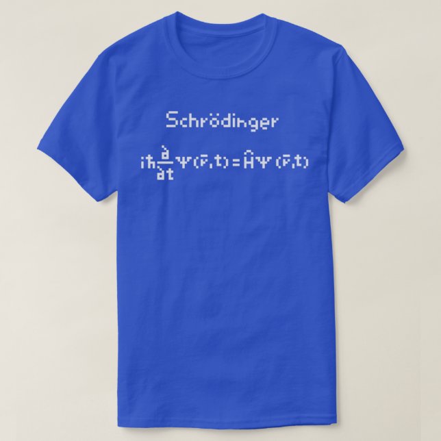 Schrdinger Gleichung Weiße Buchstaben T-Shirt (Design vorne)