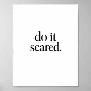 Schrecken - Minimalistisches Motivierend Poster
