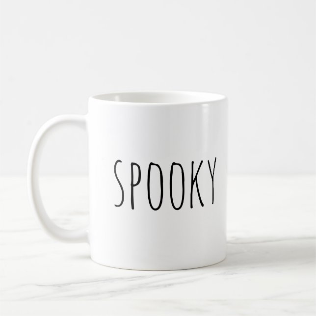 Schrecklich. Halloween und niedliche Typografie Kaffeetasse (Links)