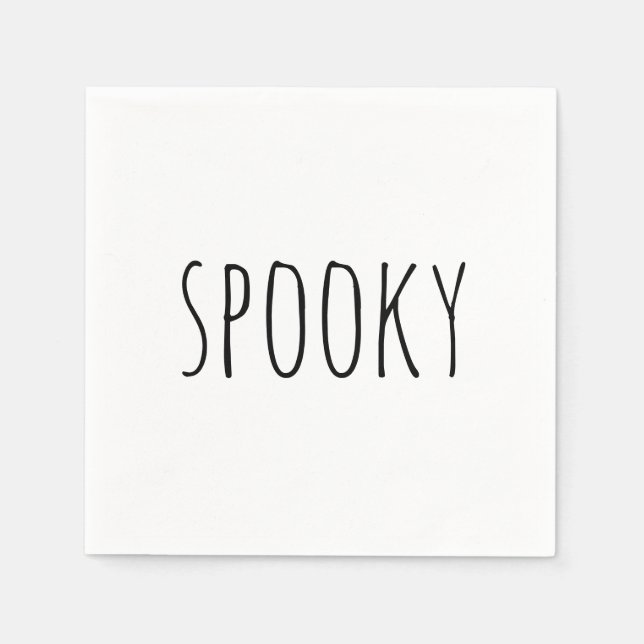 Schrecklich. Niedliches Typografie-Halloween-Party Serviette (Vorderseite)