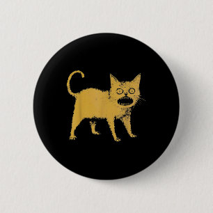 Schreckliche japanische Katze Funny Button