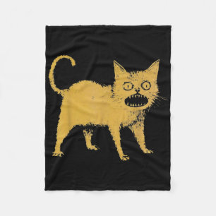 Schreckliche japanische Katze Funny Fleecedecke