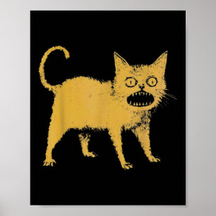 Schreckliche japanische Katze Funny Poster