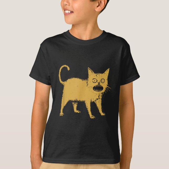 Schreckliche japanische Katze T-Shirt (Vorderseite)