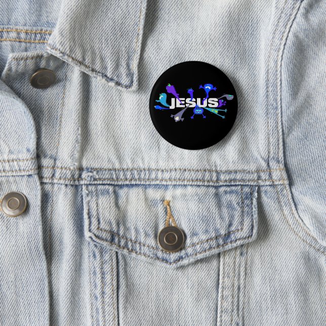 Schreckliche Jesus-Nächte Button (Beispiel)