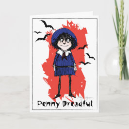 Schreckliche lustige Grußkarte Halloween-Pennys Karte