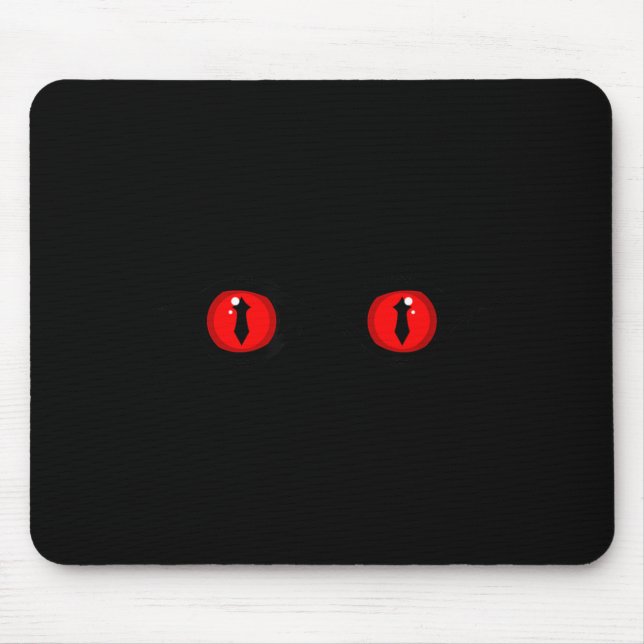 Schreckliche rote Augen Mousepad (Vorne)