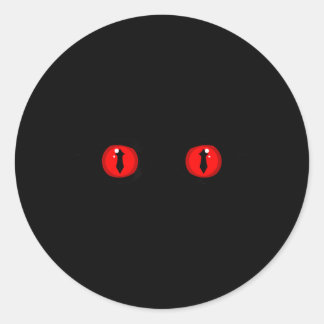 Schreckliche rote Augen Runder Aufkleber