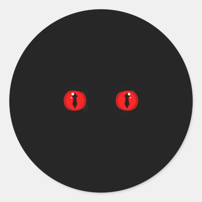 Schreckliche rote Augen Runder Aufkleber (Vorderseite)