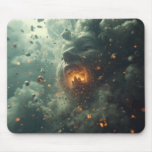 Schreckliche Szene mit einer Person, die heiße Lav Mousepad (Vorne)
