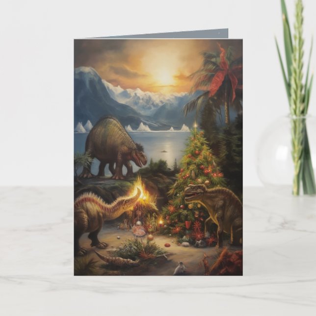 Schreckliche Weihnachtskarte von Lizard Dankeskarte (Vorderseite)