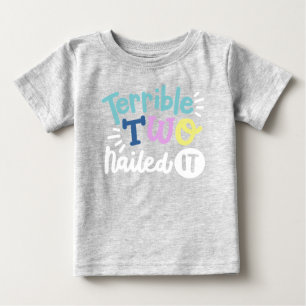 Schreckliche zwei baby t-shirt