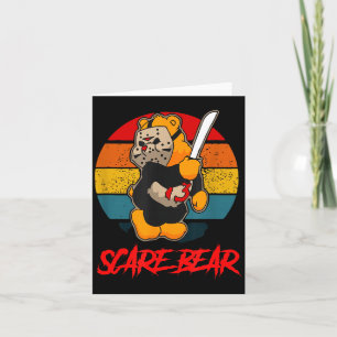 Schrecklicher Bären-Horrorbär Mit Messer Grusel Ha Karte