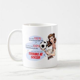 Schrecklicher Fußball Spaß Sassy Retro Demotivatio Kaffeetasse
