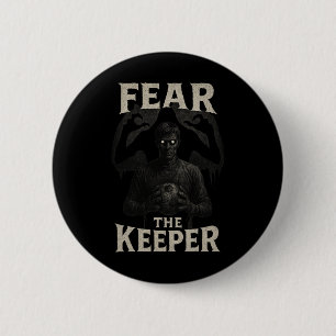Schrecklicher Fußballtorwart-Horror-Angst Der Torw Button