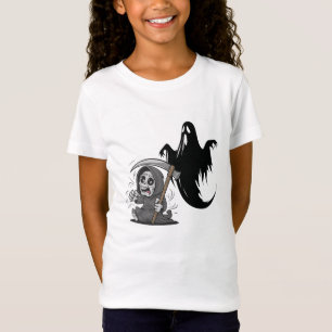 Schrecklicher grimmiger Sensenmann und Geist. T-Shirt