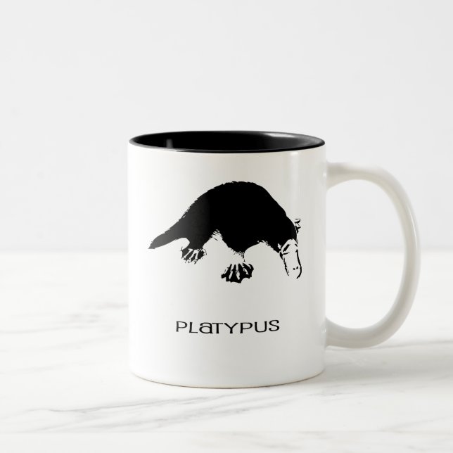 Schrecklicher Platypus Kaffee Zweifarbige Tasse (Rechts)