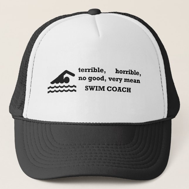 Schrecklicher Schwimmen-Trainer Truckerkappe (Vorderseite)