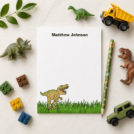 Schrecklicher T-Rex-Dinosaurier-Jungen-Name Mitteilungskarte