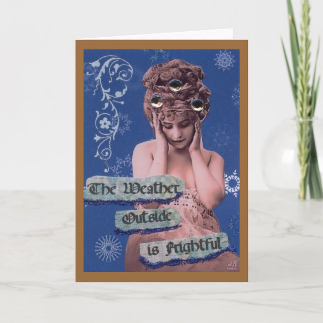 Schreckliches Wetter Feiertagskarte (Vorderseite)