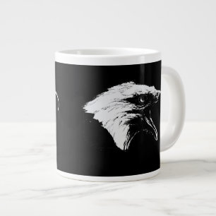 Schrei-Adler in Schwarz Wählen Sie Ihren Hintergr Jumbo-Tasse