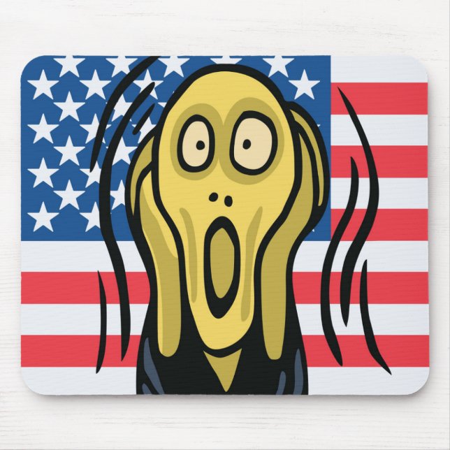 Schrei-Amerikaner Mousepad (Vorne)